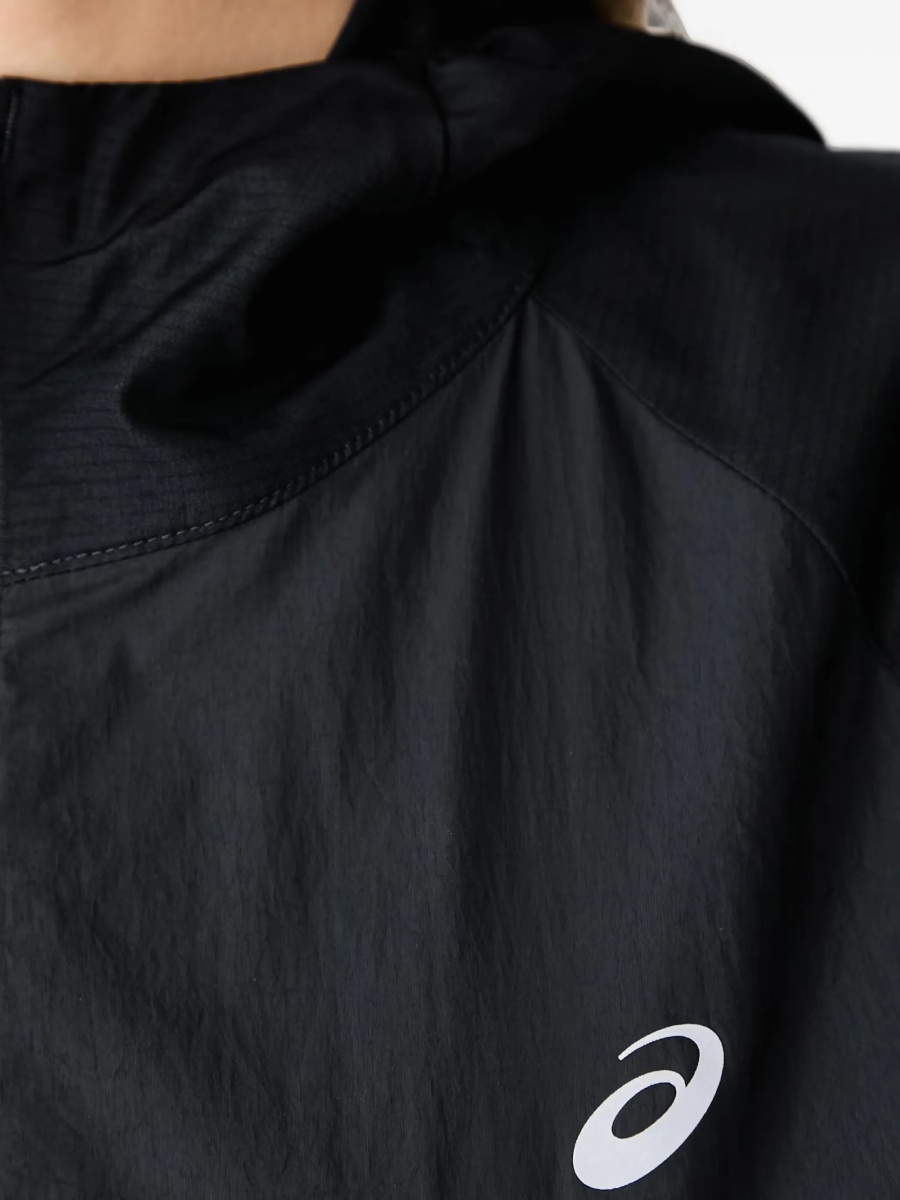 Jacheta ASICS neagra din material textil - Img 5