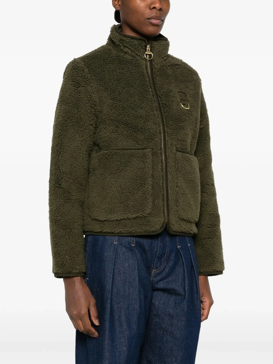 Jacheta Barbour verde din fleece - Img 5