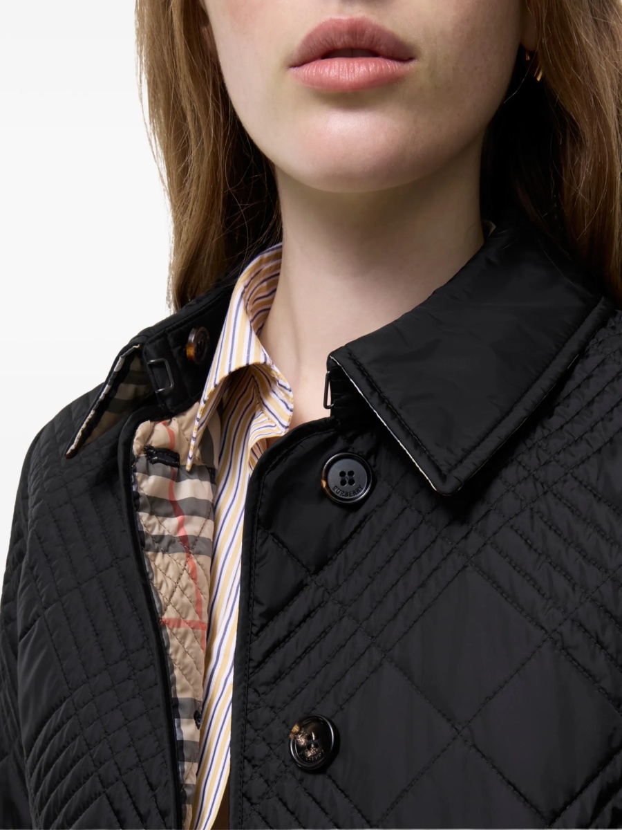Jacheta Burberry neagra din corn si poliamida - Img 4