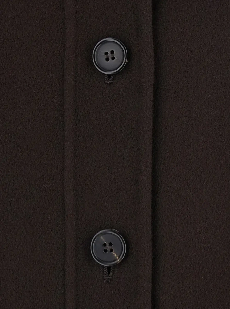 Jacheta 'CHLOE' Brown jacket with shirt collar and front fastening in fabric women - Img 3