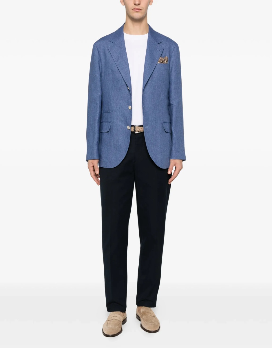 Jacheta Deconstructed single-breasted Jacket in mélange linen - Img 4
