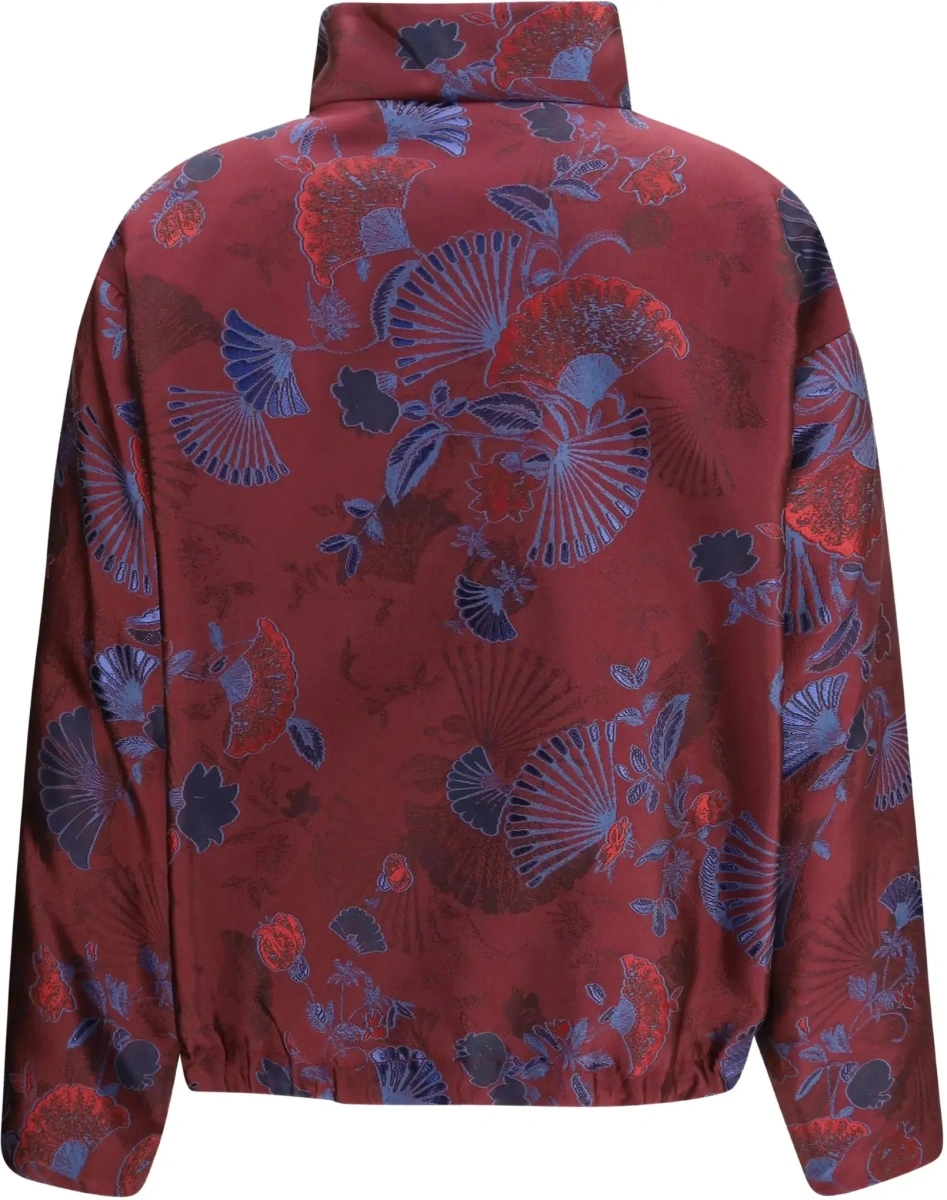 Jacheta Giorgio Armani multicolor din matase si jacquard - Img 4