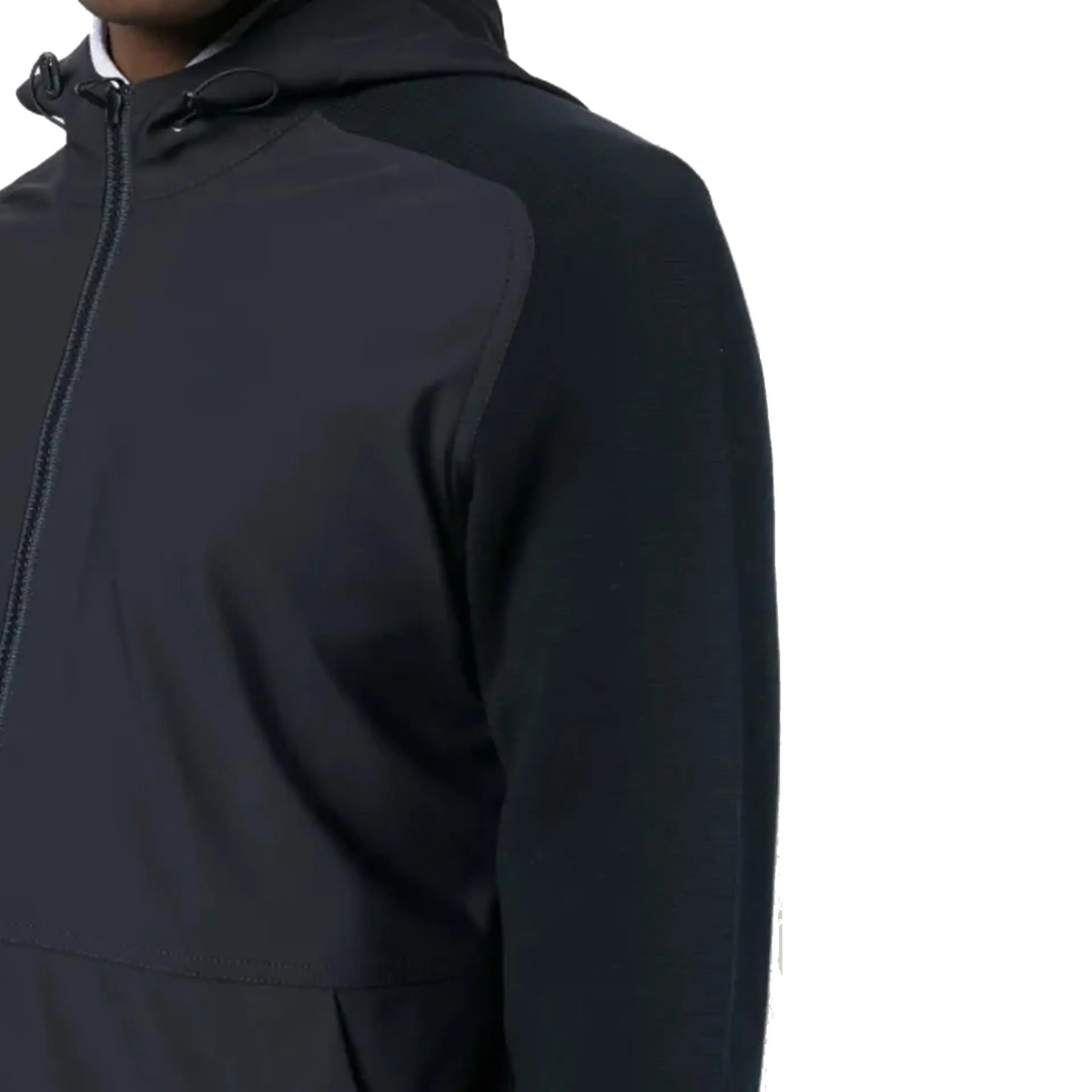 Jacheta Herno Knit-Sleeve Hooded Jacket - Img 3