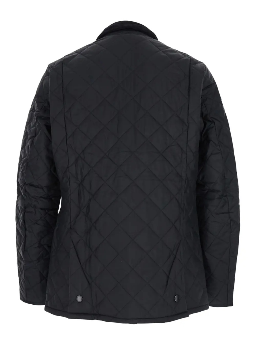 Jacheta Jacket 'Heritage Liddesdale' with Classic Ribbed Collar and Logo Lettering on the Front in Black Tech Fabric Men - Img 2