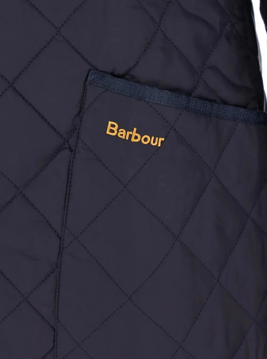 Jacheta Jacket 'Heritage Liddesdale' with Classic Ribbed Collar and Logo Lettering on the Front in Tech Fabric Blue Men - Img 3