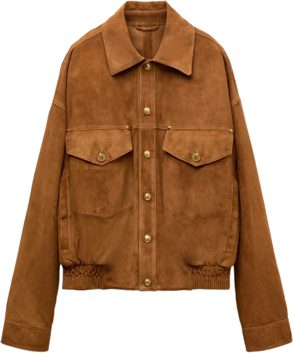 Jacheta Leather button Jacket - Img 7