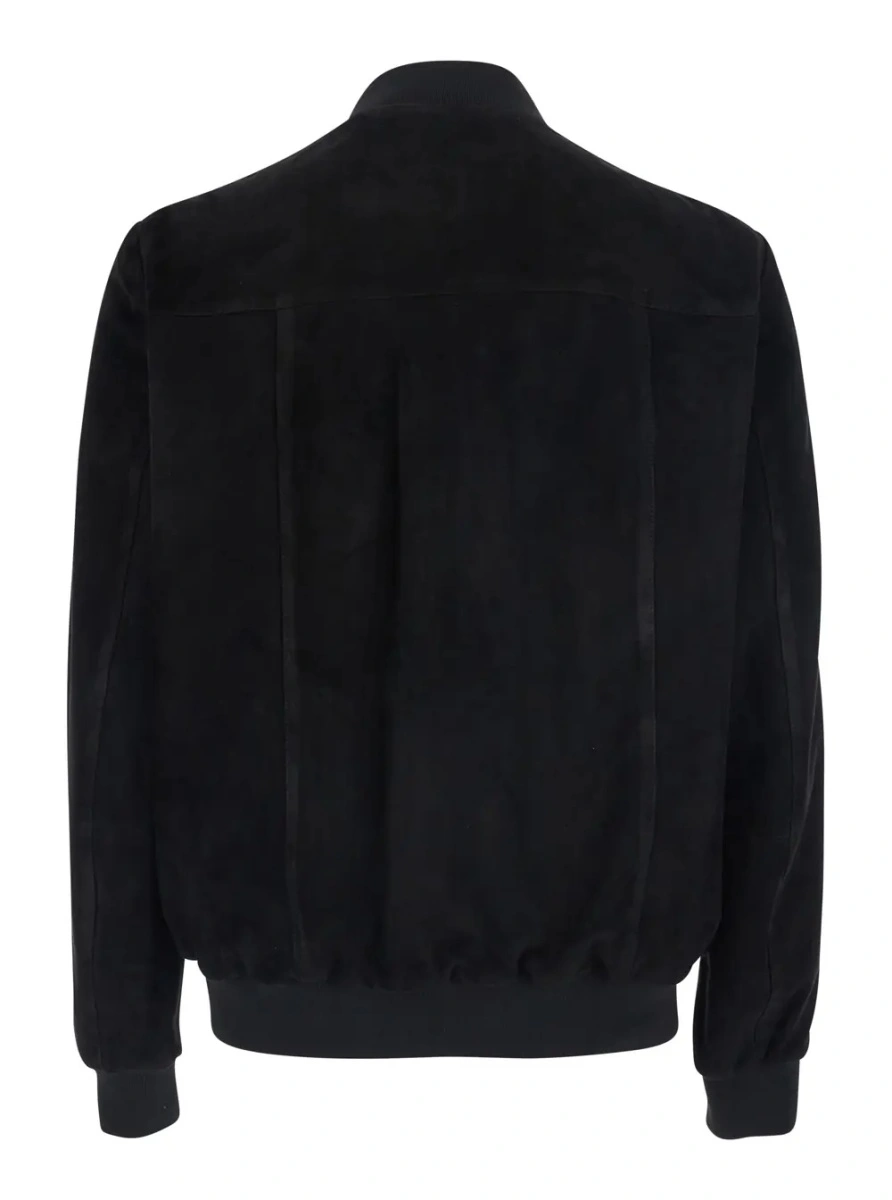 Jacheta LOW BRAND neagra din piele intoarsa - Img 2