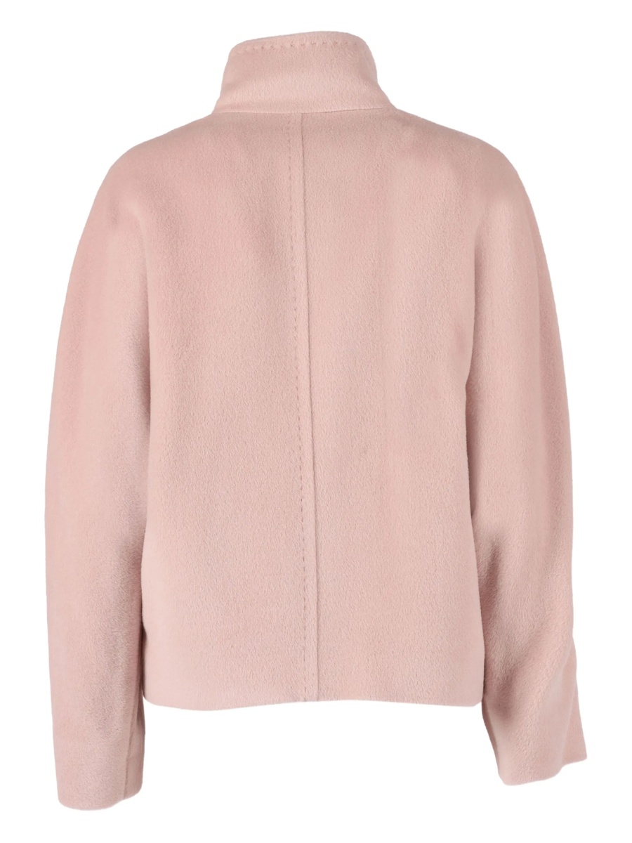 Jacheta MaxMara Studio roz din lana si alpaca - Img 2