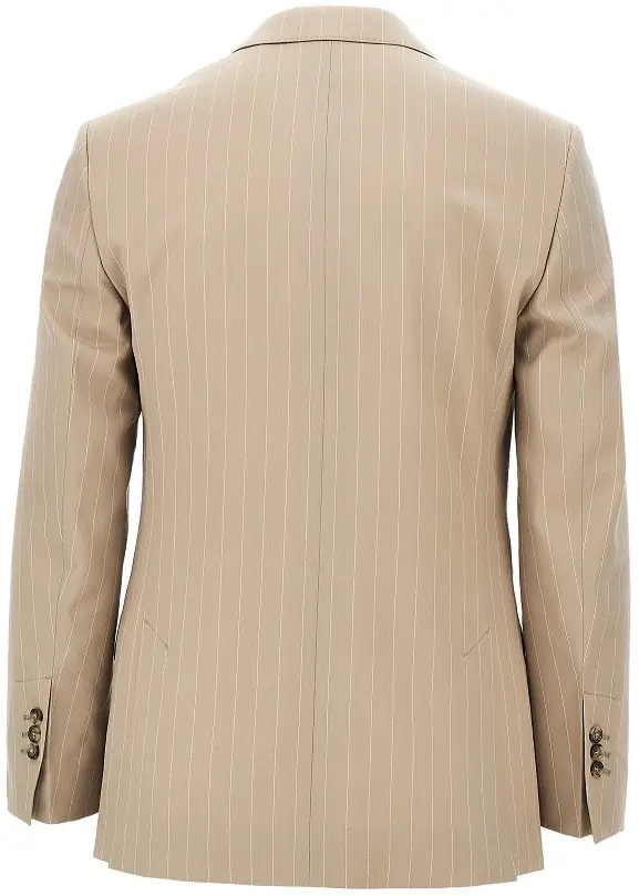 Jacheta Pinstriped wool single-breasted jacket - Img 3