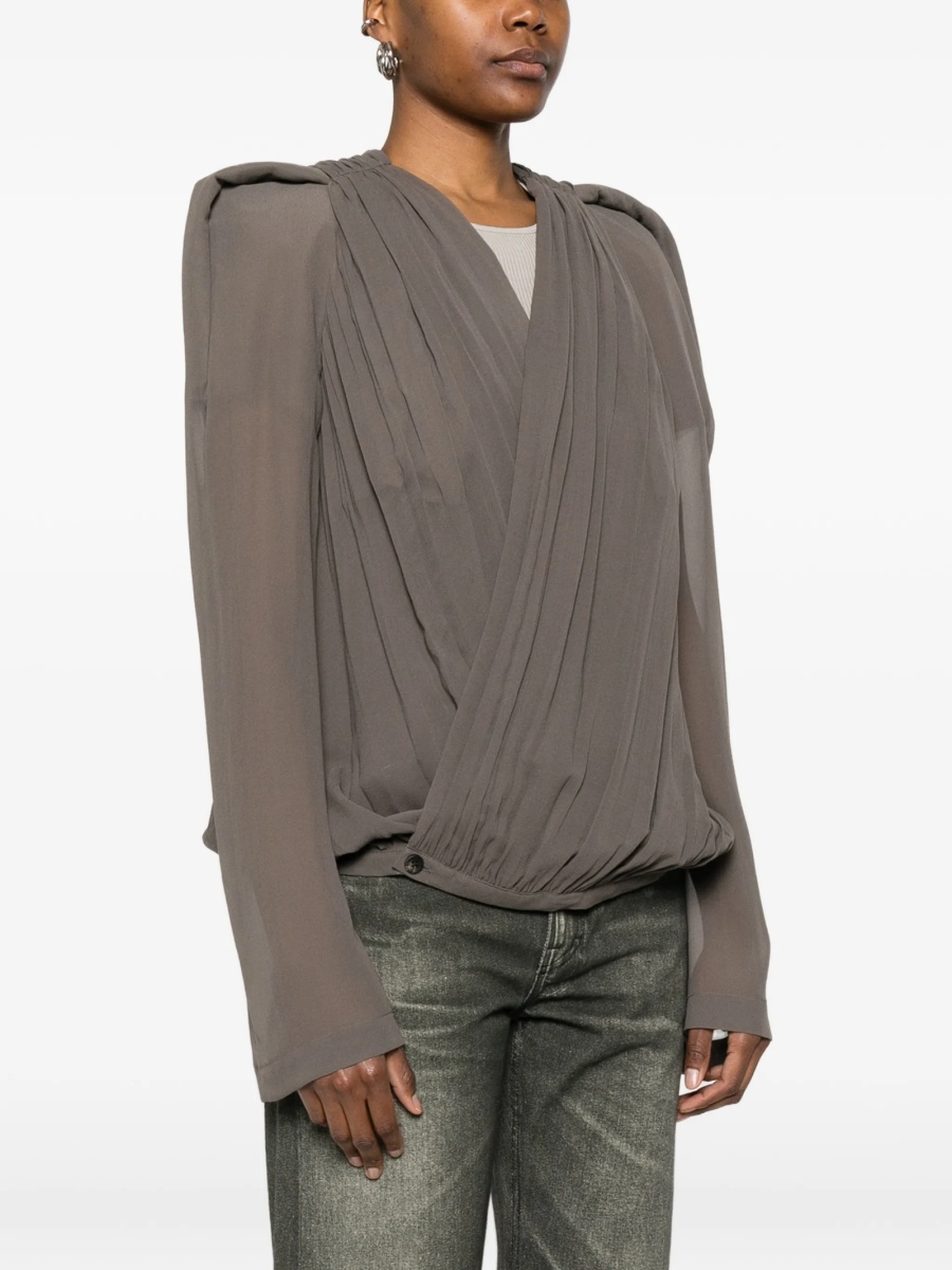 Jacheta Rick Owens gri din matase - Img 3