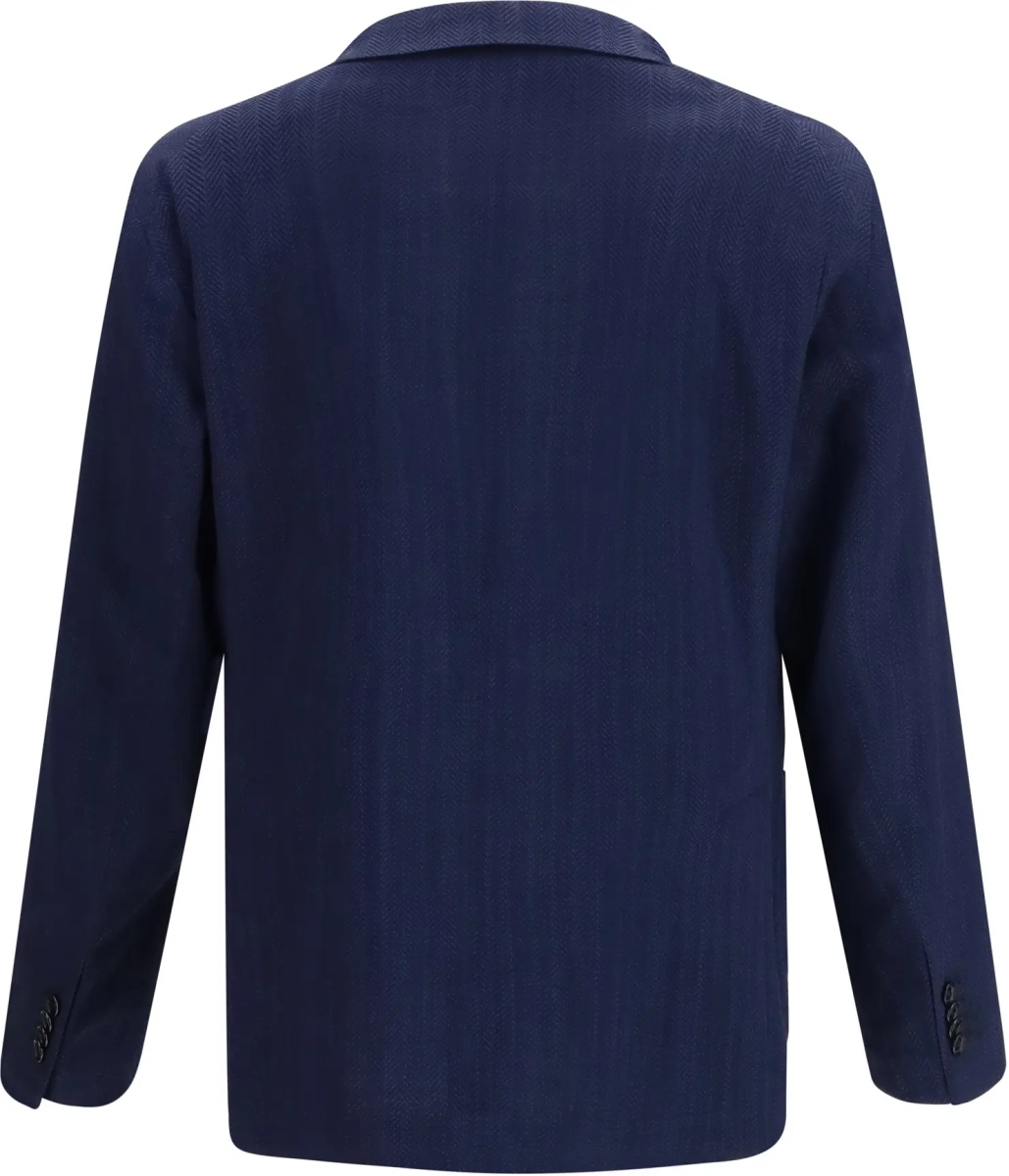Jacheta Single-breasted Jacket in herringbone fabric - Img 2