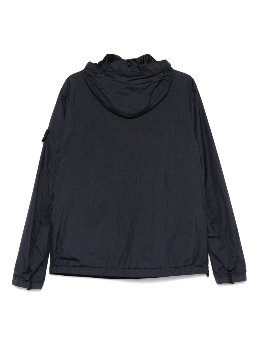 Jacheta Stone Island albastra din rasina poliuretanica si nylon - Img 2