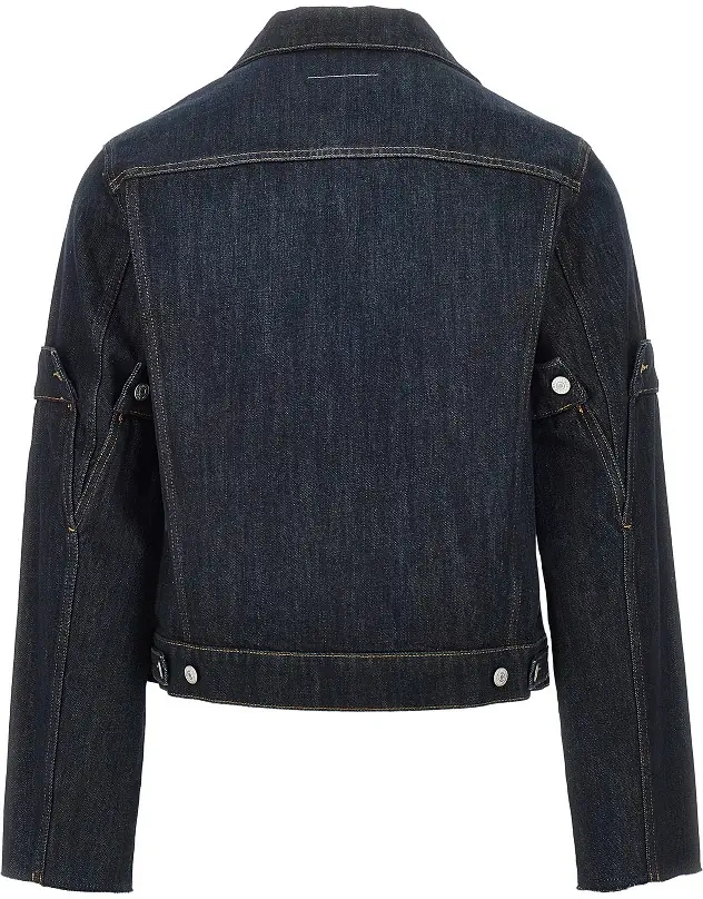 Jacheta Upside-down sleeves denim jacket - Img 3