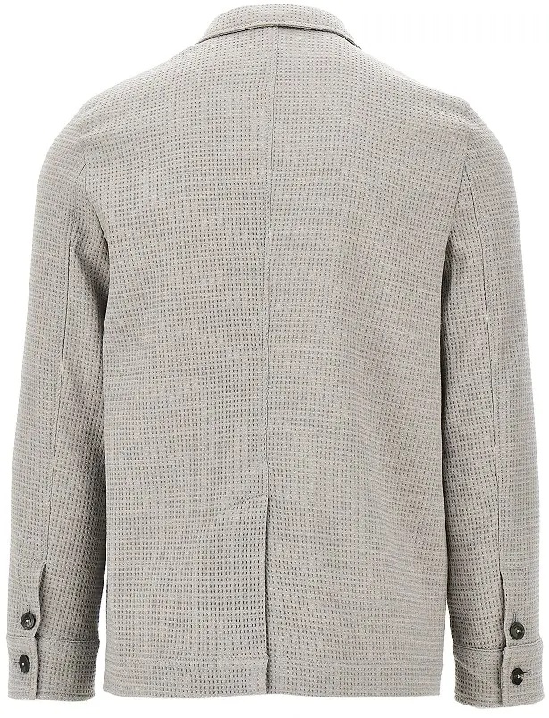 Jacheta Waffle jersey jacket with zip closure - Img 3