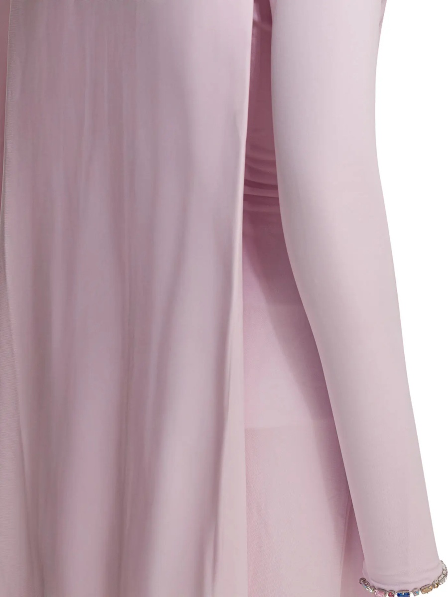 Long draped jersey dress - Img 4