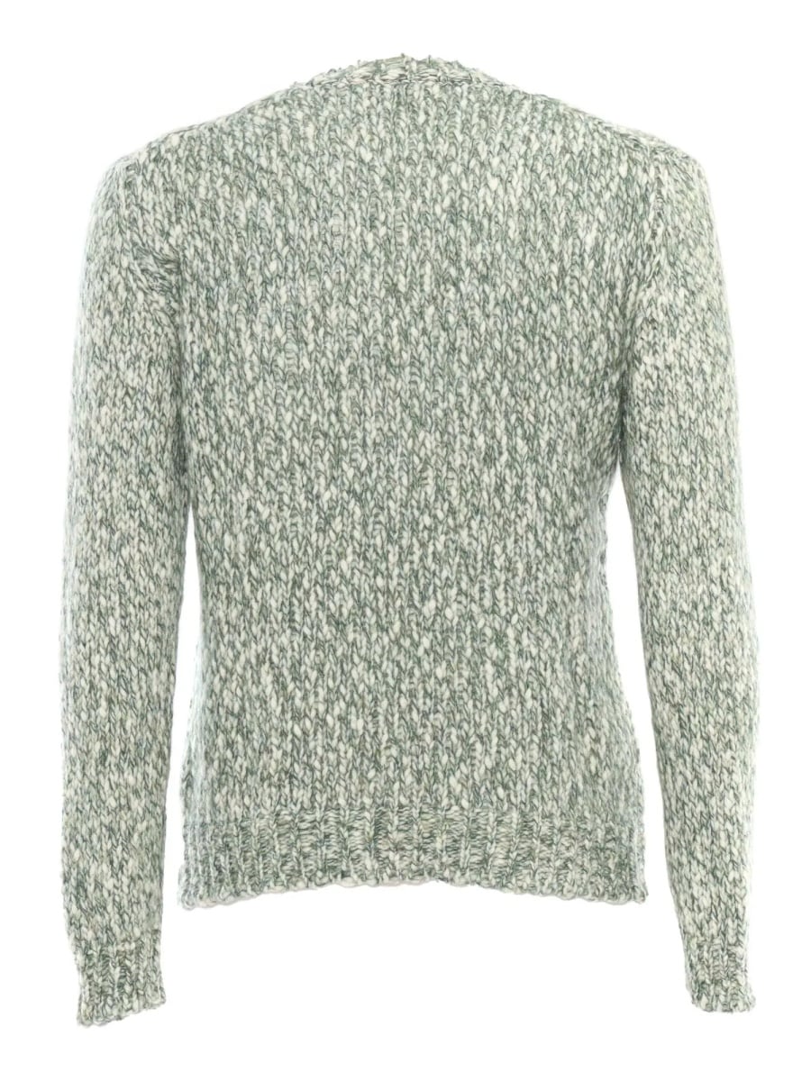 Macro Tweed knitted round neck sweater - Img 2