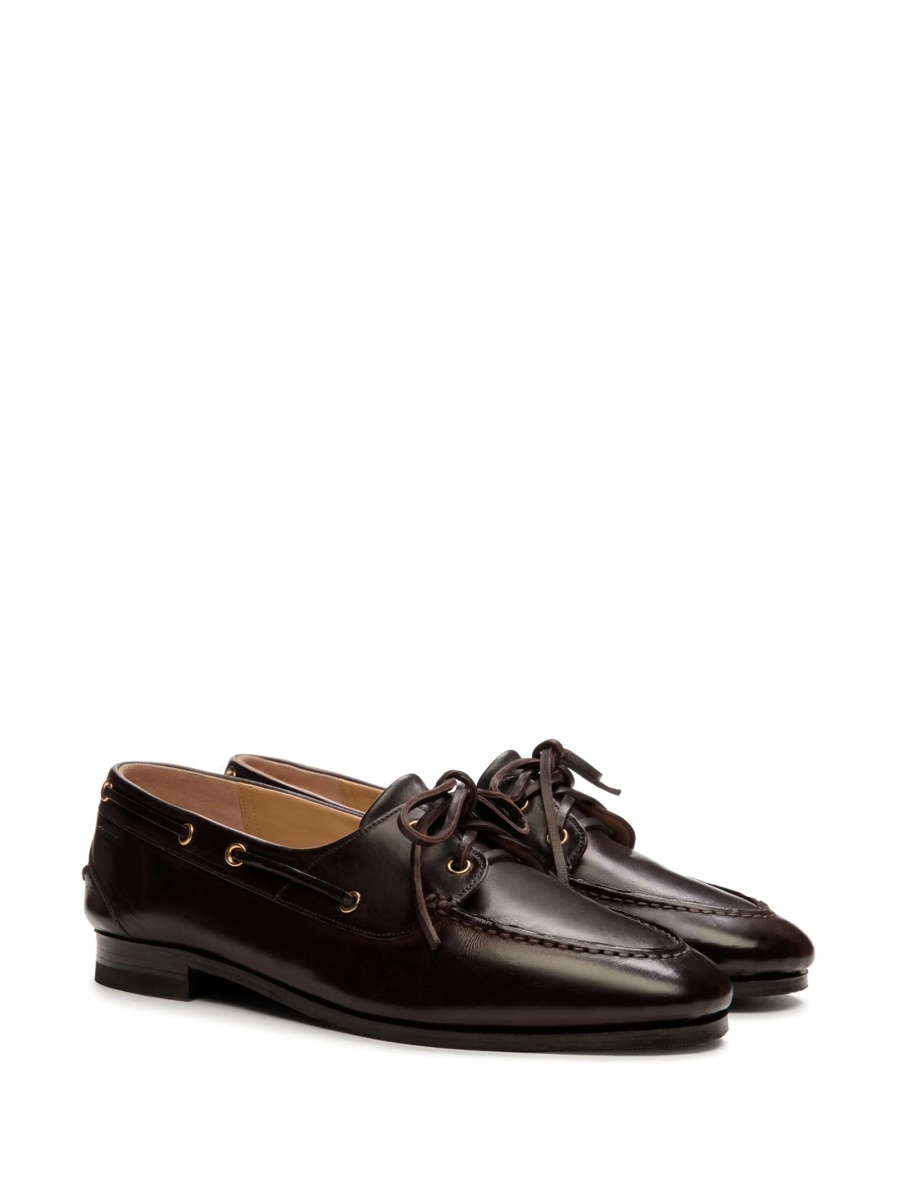Mocasini Bally maro din piele - Img 2