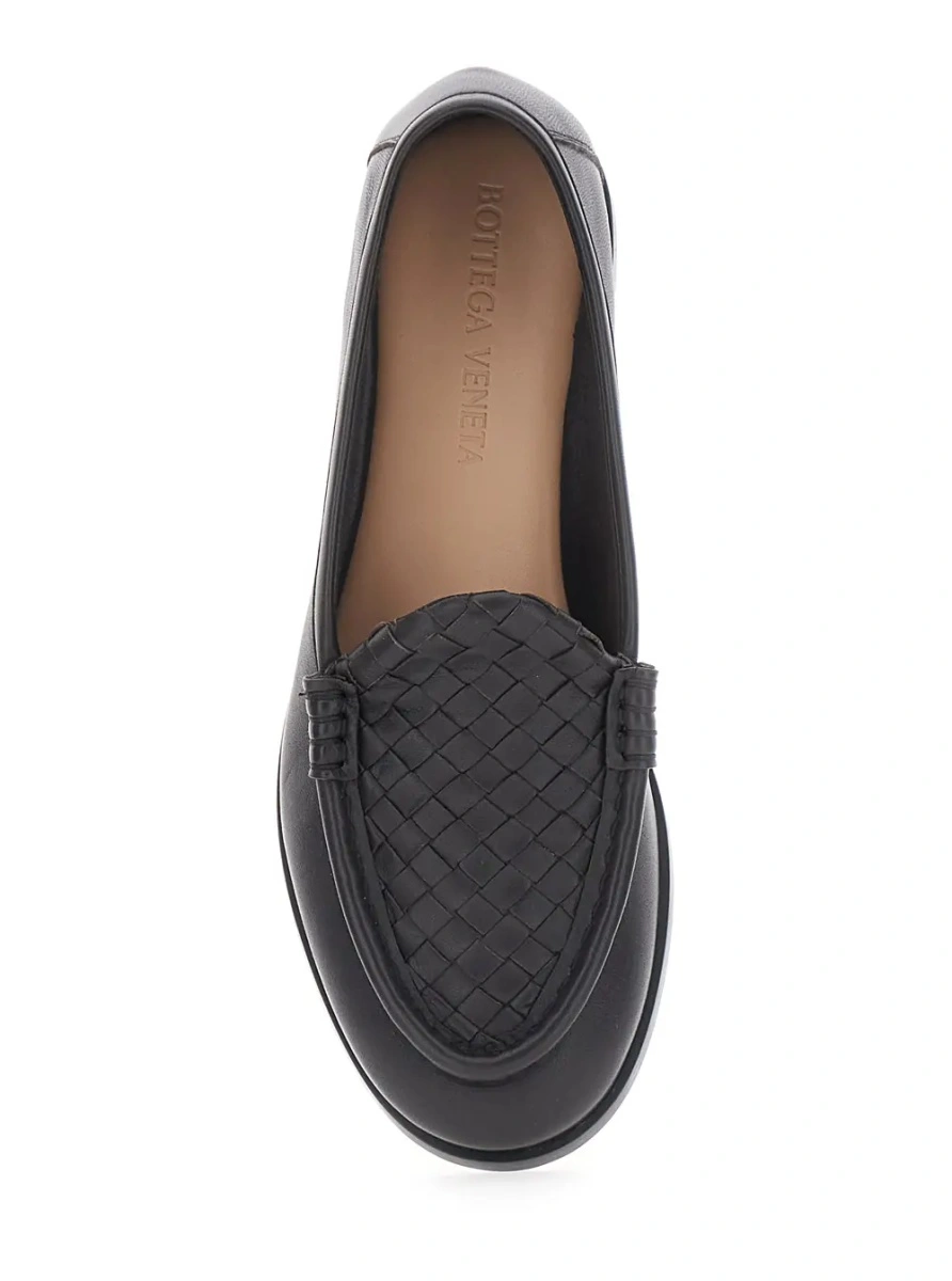 Mocasini Bottega Veneta maro din piele 'Silenzio' - Img 4