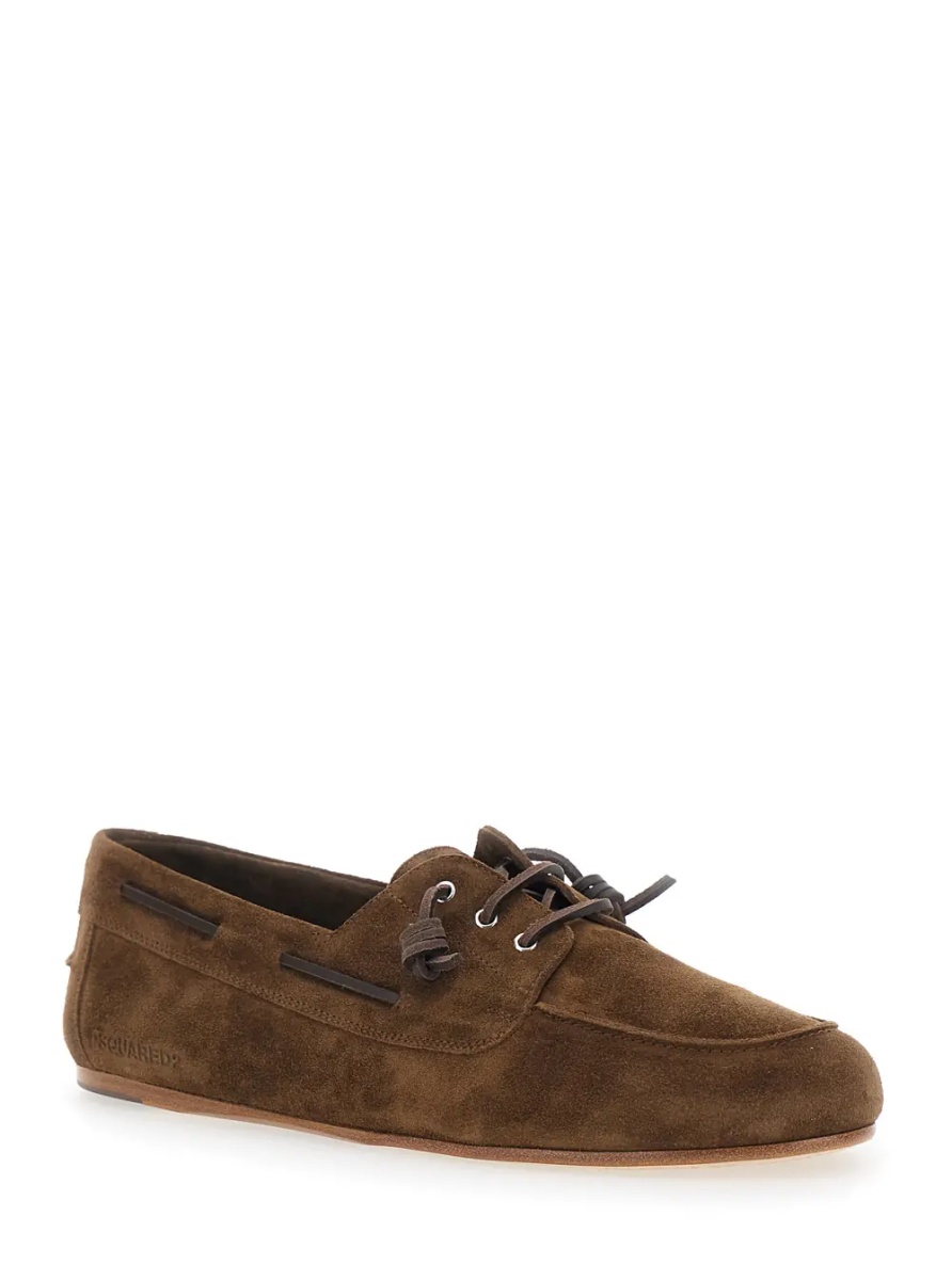 Mocasini Brown Loafers with Almond Toe in Suede for Men - Img 2