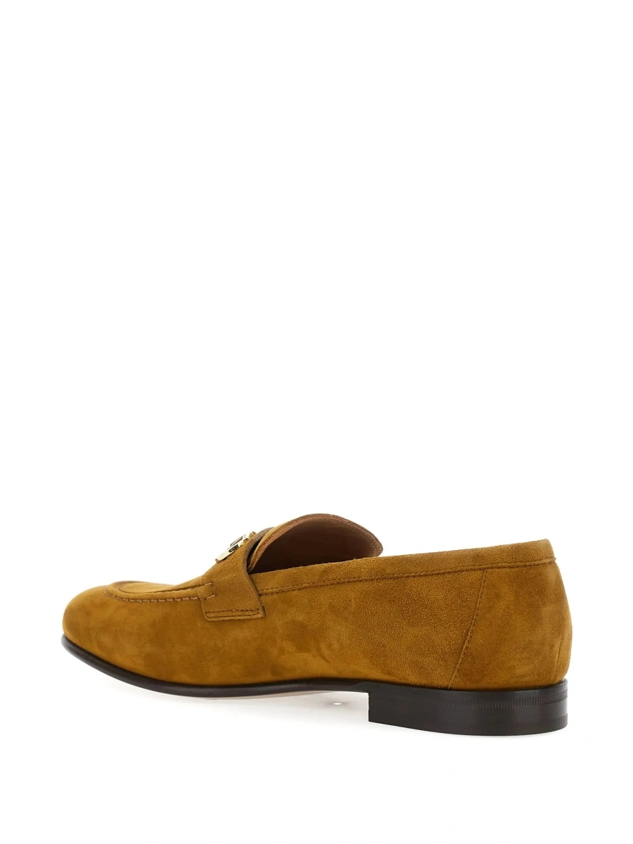 Mocasini Ferragamo maro din piele intoarsa - Img 6