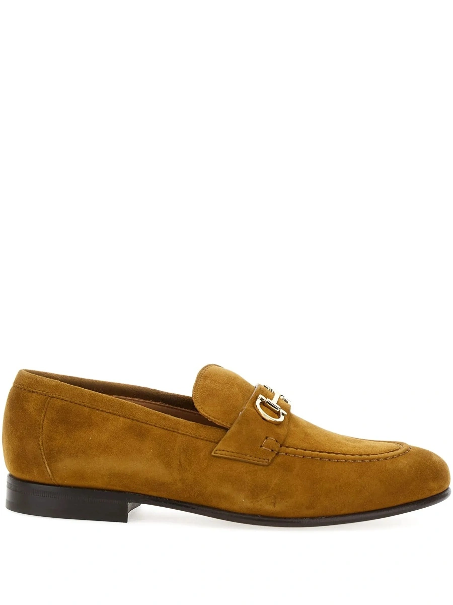 Mocasini Ferragamo maro din piele intoarsa - Img 7
