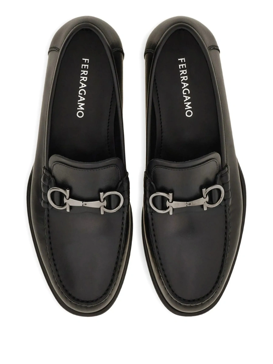 Mocasini Ferragamo negri din piele - Img 6