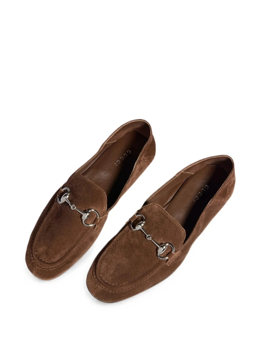 Mocasini Gucci maro din piele intoarsa 'Pierre' - Img 8
