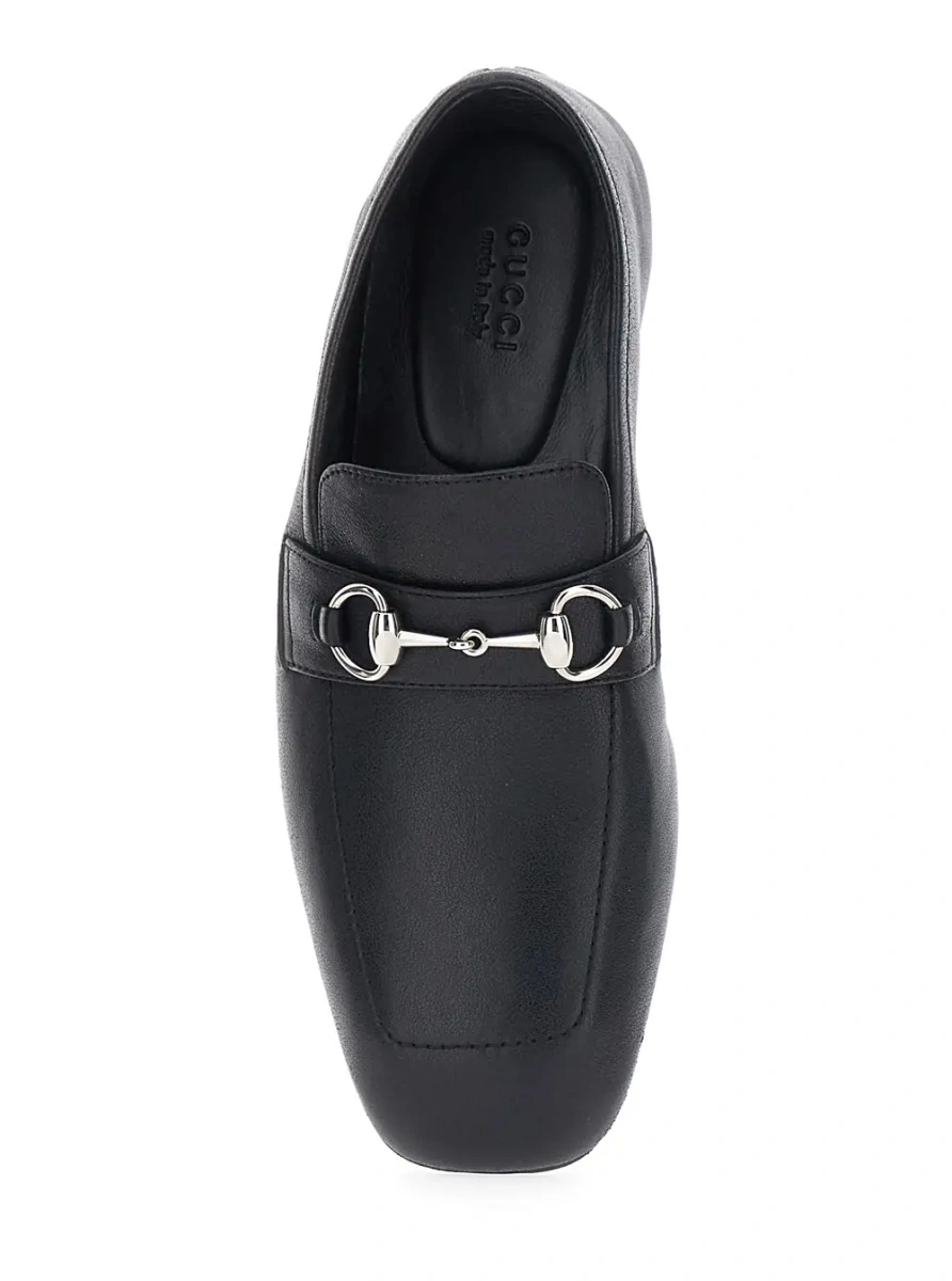 Mocasini Gucci negri din piele 'Ragazzo' - Img 4