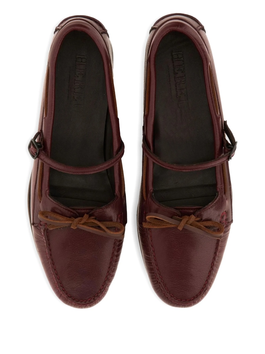 Mocasini HEREU rosii din piele - Img 4