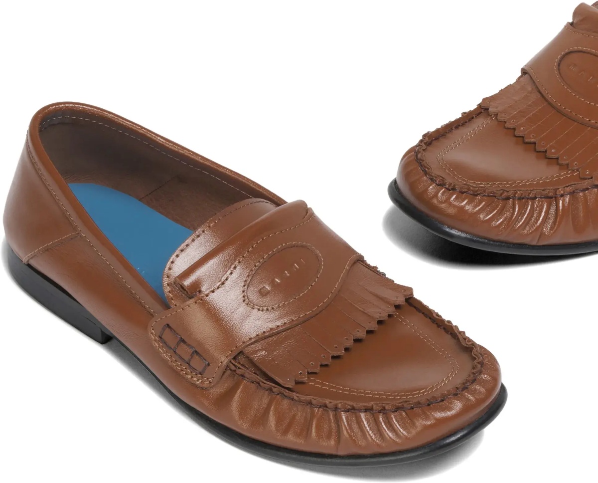 Mocasini Leather Loafers with tassels and foldable heel - Img 7