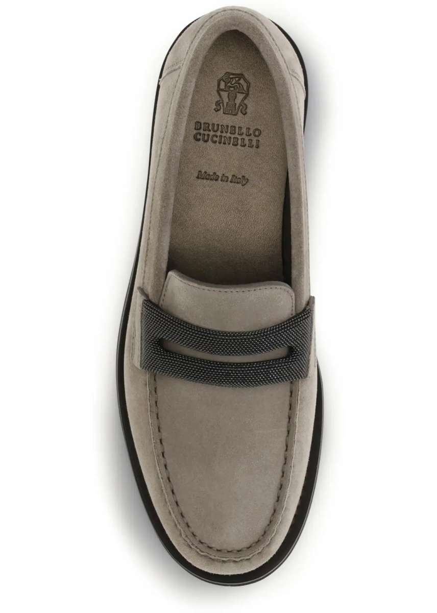 Mocasini Penny Loafers in suede with precious clamp - Img 4