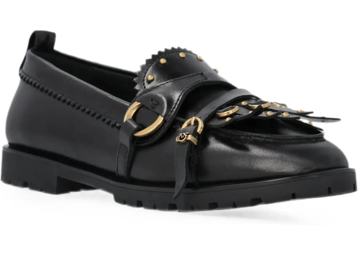 Mocasini Pinko negri din piele - Img 5