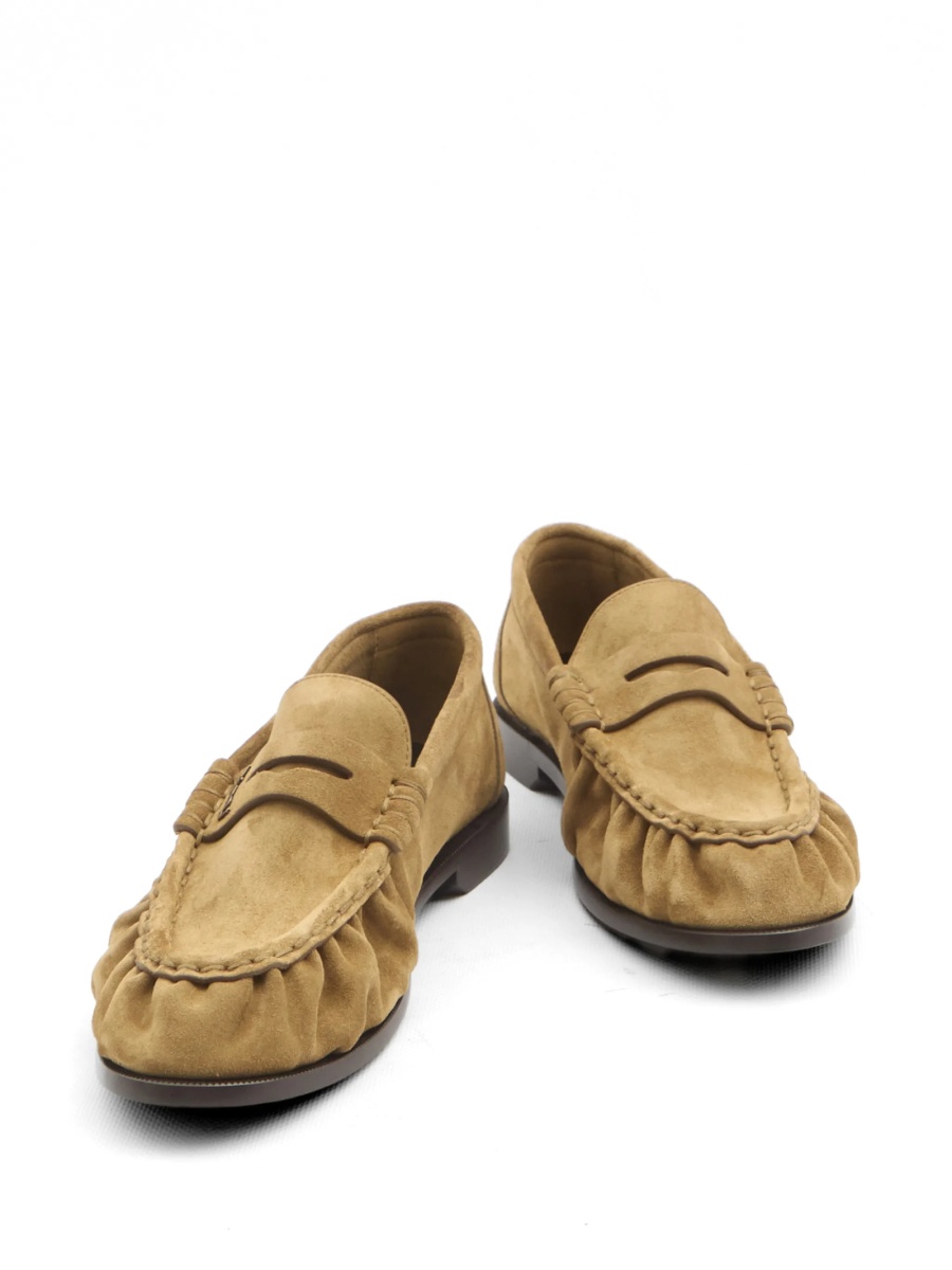 Mocasini Saint Laurent neutri din piele - Img 5