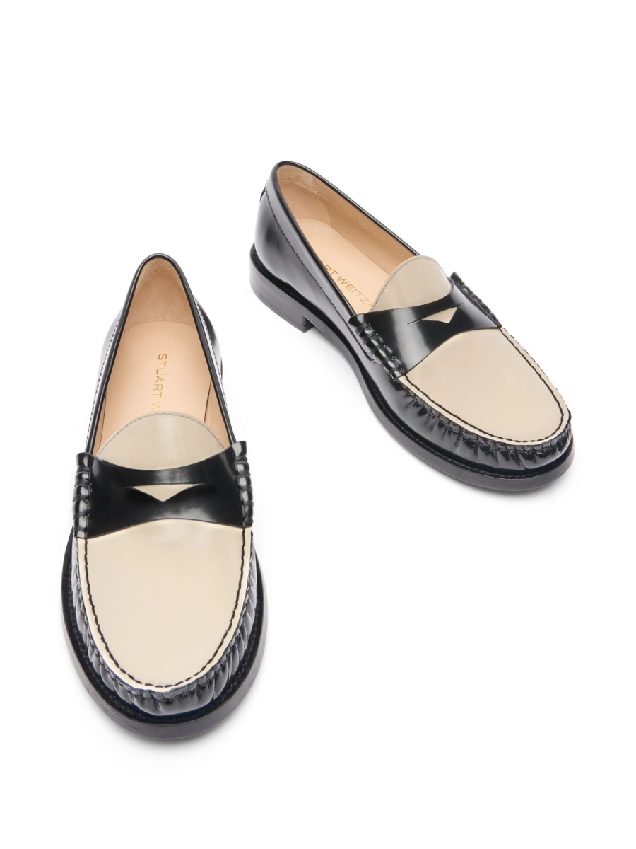 Mocasini Stuart Weitzman negri din piele - Img 4
