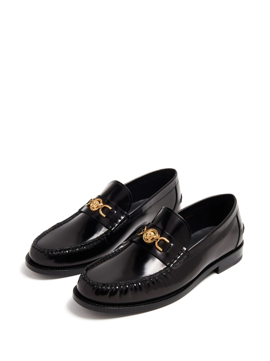 Mocasini Versace Medusa ’95 negri din piele - Img 4