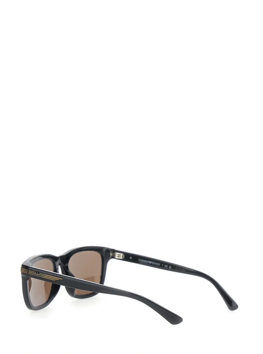 Ochelari Black square-lens sunglasses with side logo in acetate for men - Img 2
