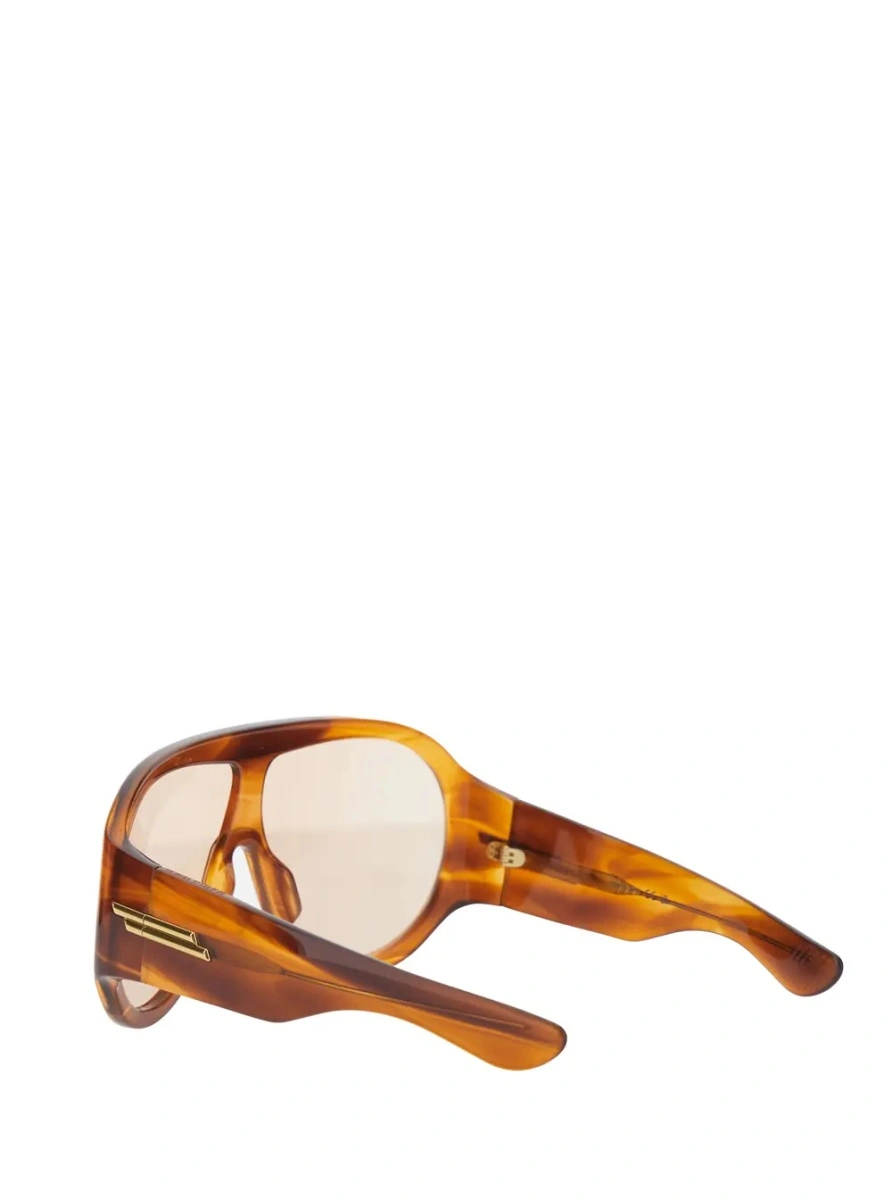Ochelari de soare Bottega Veneta maro din acetat 'Shield' - Img 2