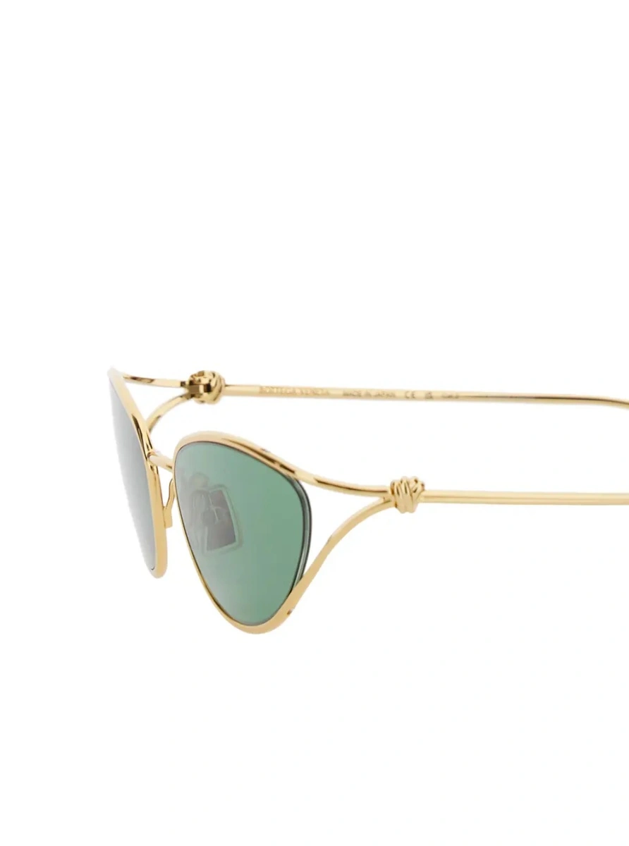Ochelari Green Sunglasses with Cat-Eye Design and Knot Detail on the Temples in Metal Woman - Img 3
