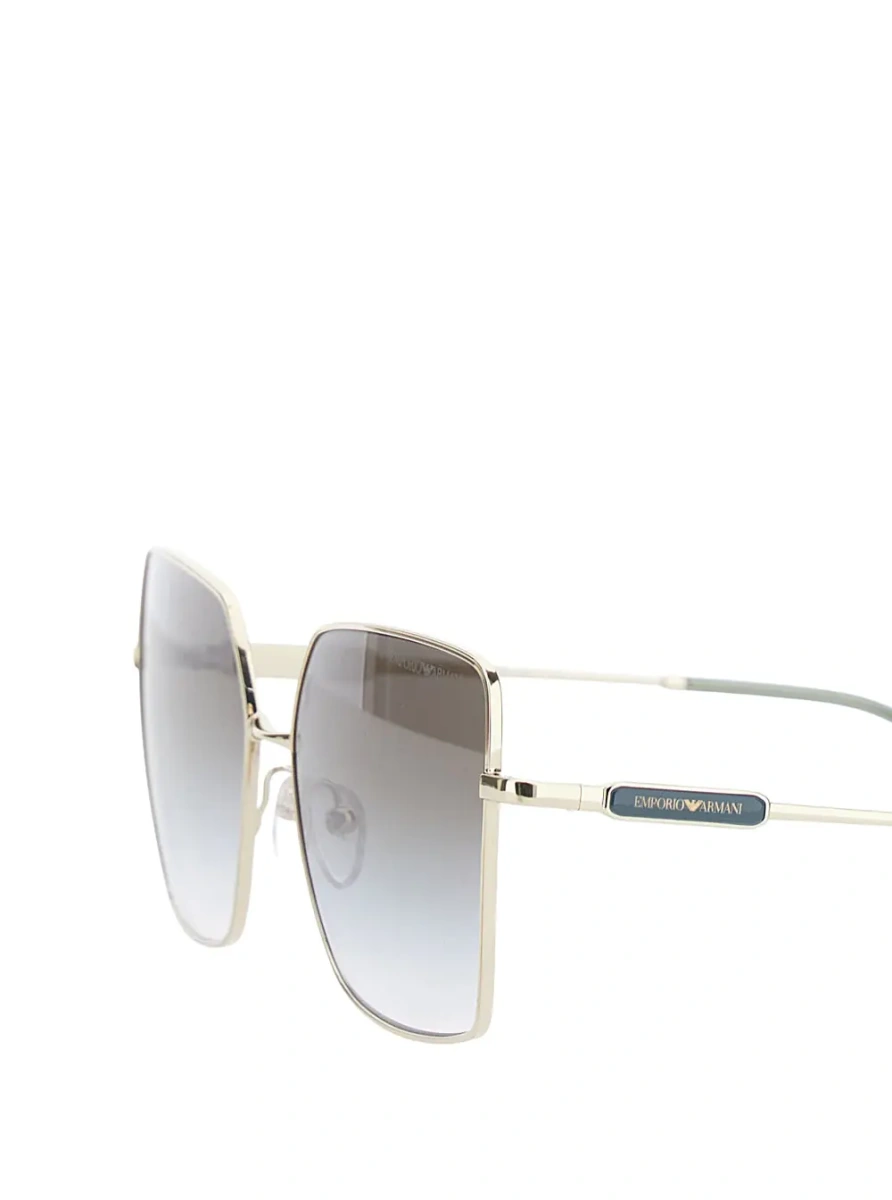 Ochelari Metallic sunglasses with square lenses and metal logo plaque on the temple in metal for women - Img 2