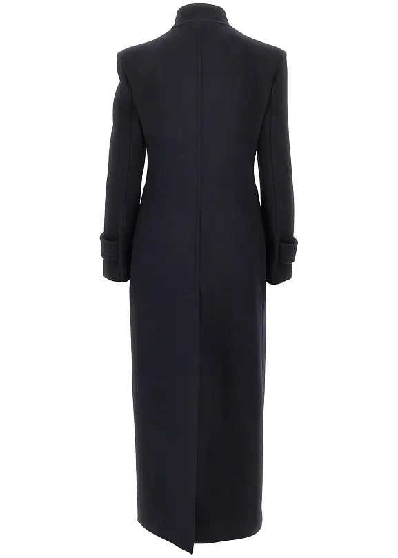 Paltoane Cloth single-breasted long coat - Img 3
