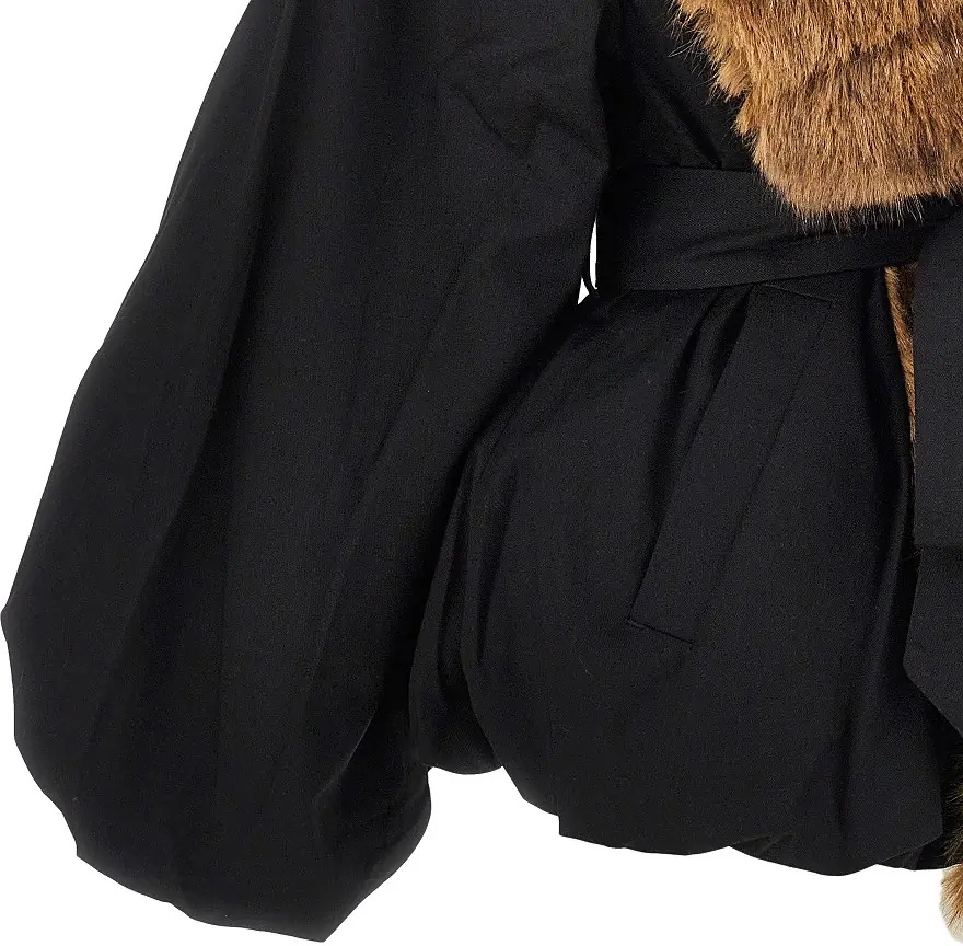 Paltoane Faux fur collar twill jacket - Img 2