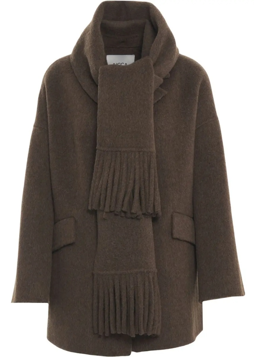 Paltoane Short coat with fringe details - Img 3