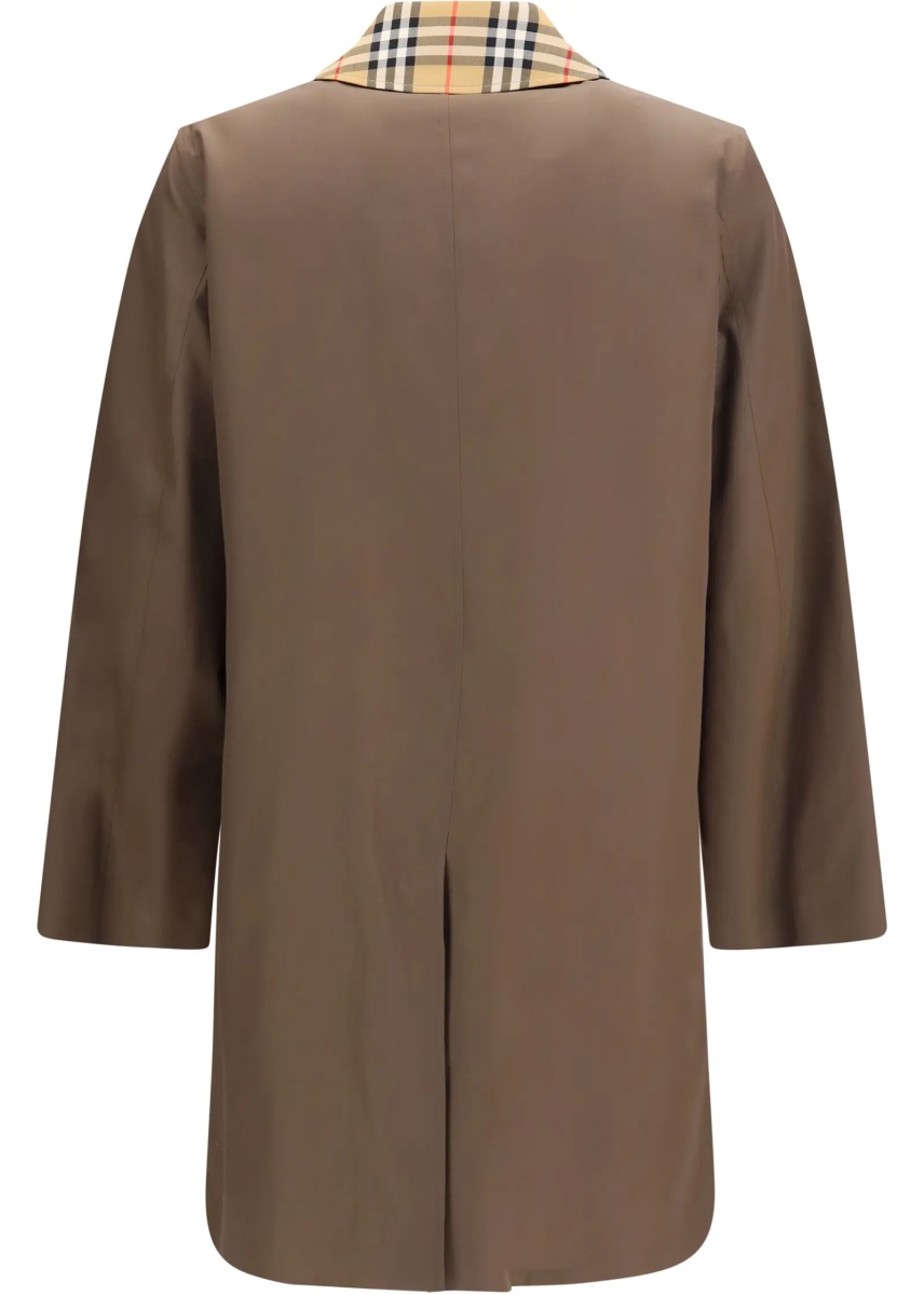Paltoane Tottenham cotton gabardine Coat with Check collar - Img 2
