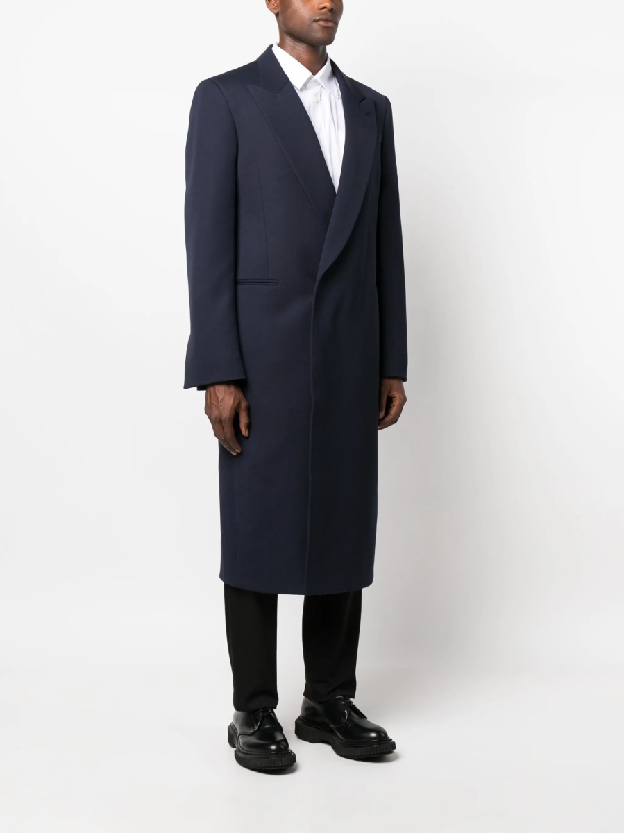 Palton Alexander McQueen albastru din lana - Img 3