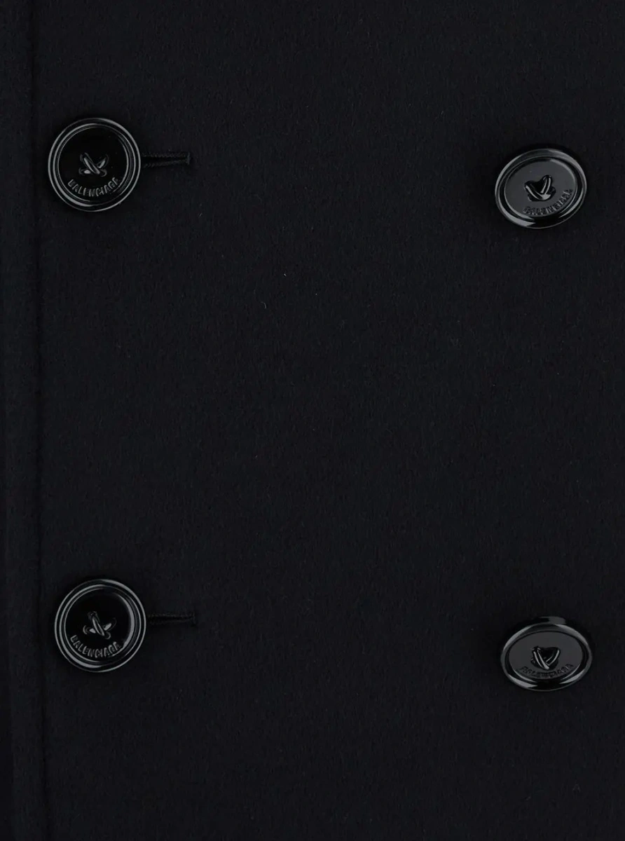 Palton Balenciaga negru din bumbac - Img 3