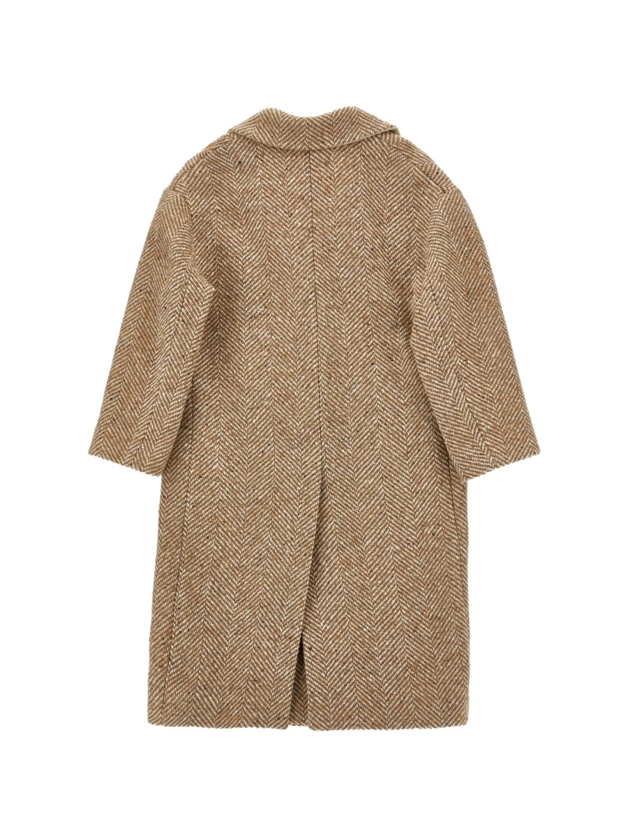 Palton Ermanno Scervino Kids neutru din fibre si lana - Img 2