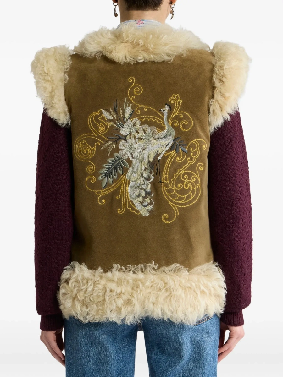 Palton ETRO bej din shearling - Img 5