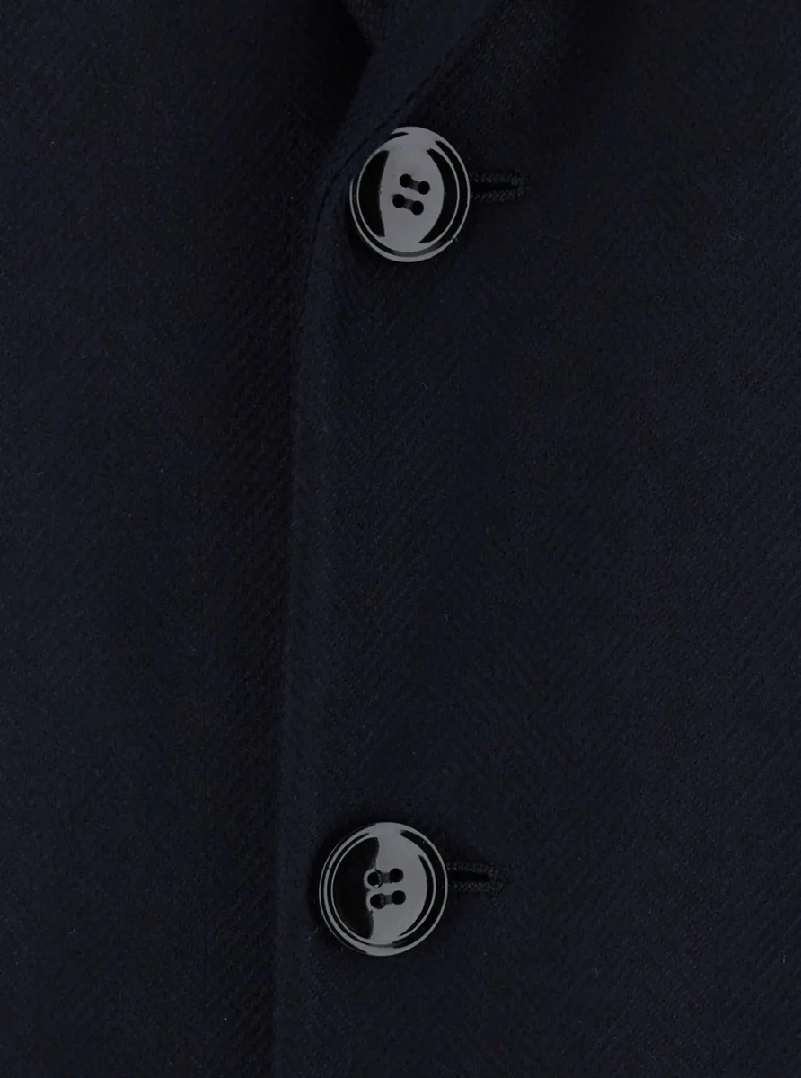 Palton Giorgio Armani albastru din lana si casmir - Img 3