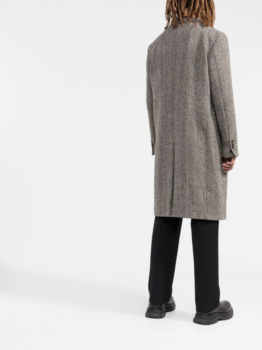 Palton Golden Goose gri din lana si polyester - Img 4