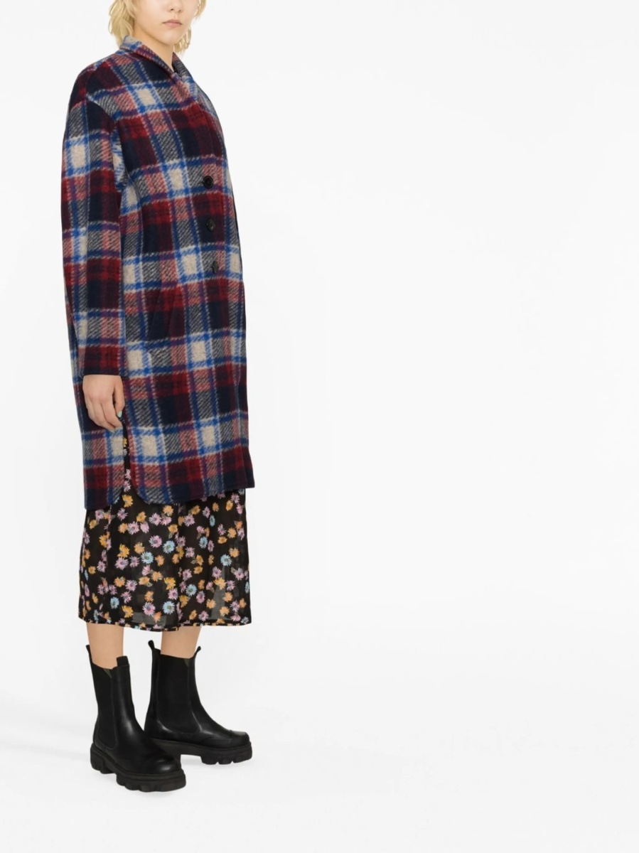 Palton ISABEL MARANT ETOILE albastru din polyester si lana - Img 3